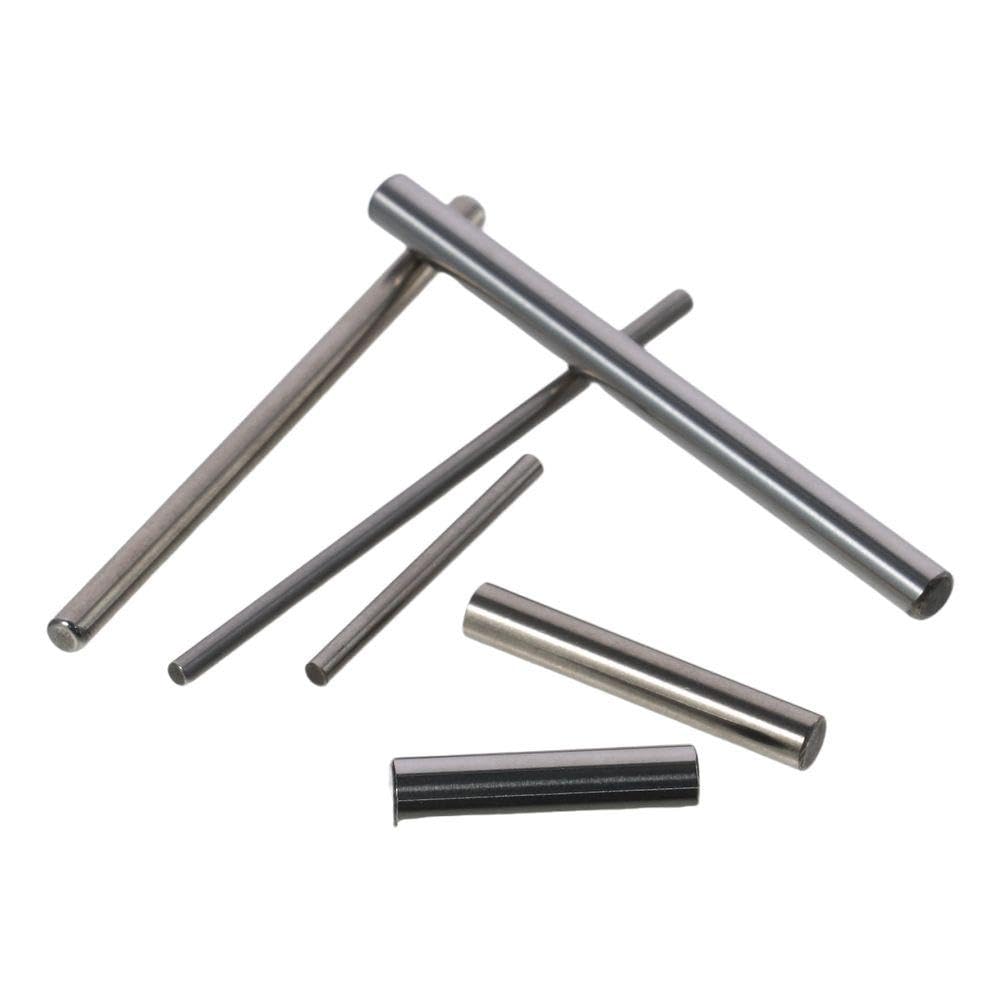 SHUATI Solid Round Rod,HSS Lathe Bar Stock Tool 25/50/75mm Durable Silver Miniature Axle Portable Round Steel Rod(4 x 25mm)