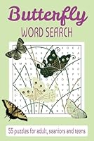 Butterfly Word Search: A Beautiful Puzzle Book for Nature and Insect Lovers B0F5M4GKWW Book Cover