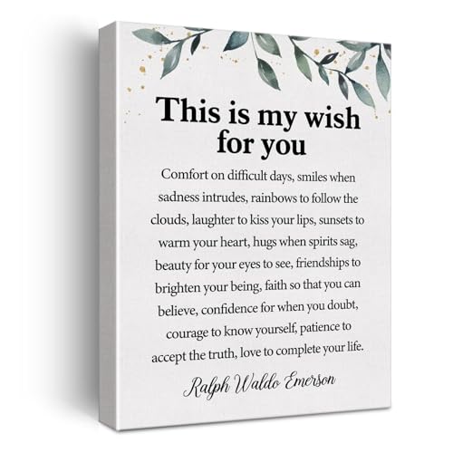 AZPAAAIH Be Yourself Quote Poster - Ralph Waldo Emerson Inspirational Canvas Art, Encouraging Wall Decor for Bedroom, Office or 
