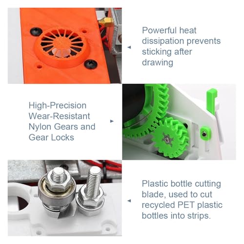 Extrusora reciclados DIY hilado de alta velocidad para producir filamento 3D con botellas PET 6