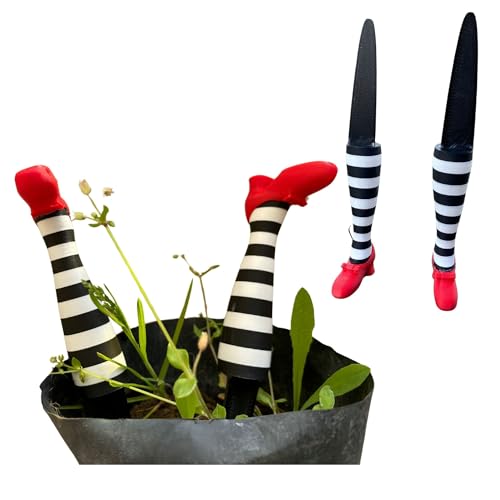Wicked Witch Legs Mini Plant Pot Decor – Fun Halloween Planter,...