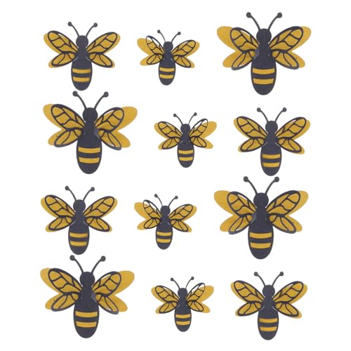 Vinilos decorativos 3D abeja doble capa set 12