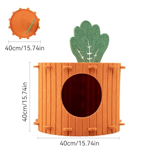 Cabane pour chat détachable avec coussin lavable lit carotte isolant