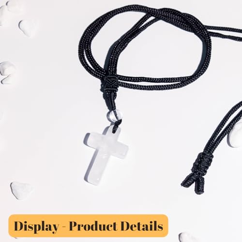 Image of XIANNVXI Healing Crystal Necklace for Men Jewelry Gift | Adjustable Black Rope Natural Gemstone Pendant