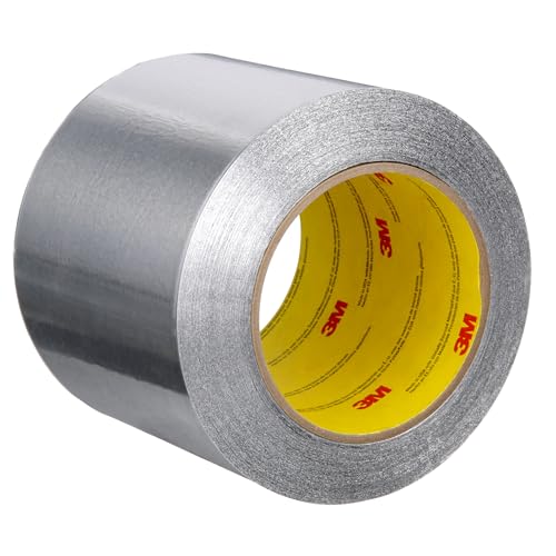 Image of 3M Aluminum Foil Tape 425, 6 in x 60 yd 4.6 mil, Silver (Pack of 2), Thermally Conductive Tape, Resistant to Chemicals, Dead Soft Aluminum Foil Backing