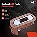 A-Premium Rear Left Driver Side Interior Door Handle Compatible with Ford Taurus 2010 2011 2012, Red Bezel with Chrome Lever, Replace# AG1Z-5421819-AD