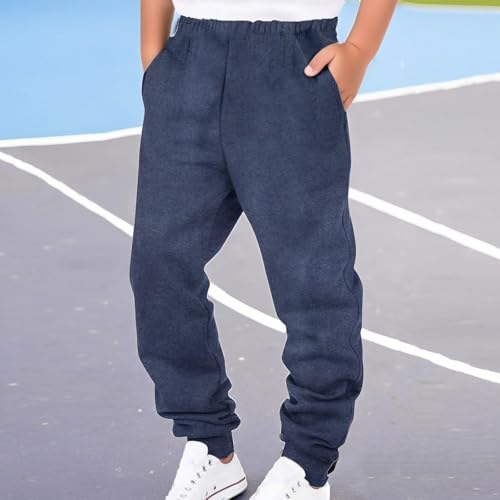 Boys Baggy Sweatpants Kids Wide Leg Sweat Pants Joggers Loose Fit Elastic Waist Athletic Workout Trousers2