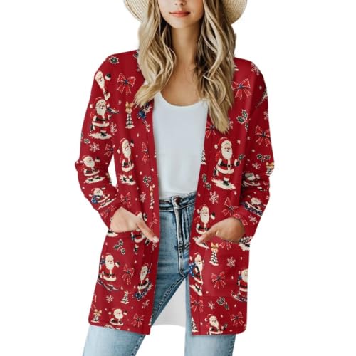 Image of Cardigan Sweaters for Women Long Sleeve Cardigan Soft Drape Open Front Fall Dusters V-Neck Jackets Dressy Loose Coat