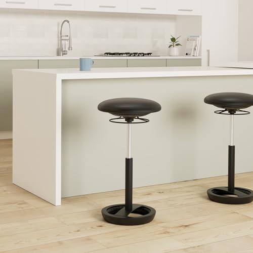 Image of Safco Twixt Active Movement Seating Chair, Ergonomic Support, Extended Height, Black Vinyl
