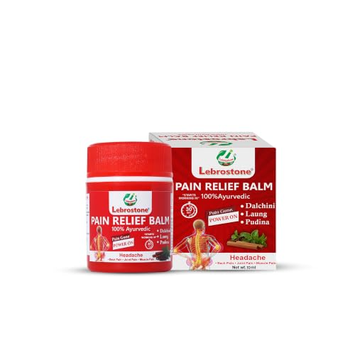Image of Pain Relief Balm, Ayurvedic Herbal Formula, 10ml | Fast Relief from Joint Pain, Back Pain, Headache, Knee Pain & Muscle Stiffness, Deep Penetration, Long-Lasting Comfort