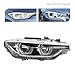 Front LED Headlight Left+Right Side For 2016-2019 BMW 3 Series F30 F31, Driver & Passenger Head Lights Direct Replacement Headlamps Assy Set Assembly (Right Passenger Side)