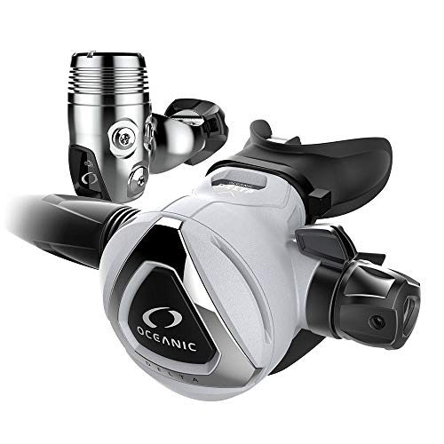 Oceanic Delta 5 (2nd Stage) + EDX (1st Stage) | Breathing Regulator for Scuba Diving | Strong Cold-Water Performance | Available in Yoke or DIN Version | Yoke, White