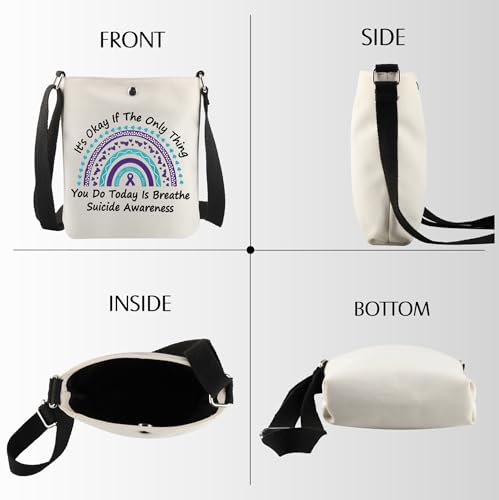 JNIAP Suicide Awareness Gift Suicide Prevention Crossbody Bag Mental Health Therapist Gift2