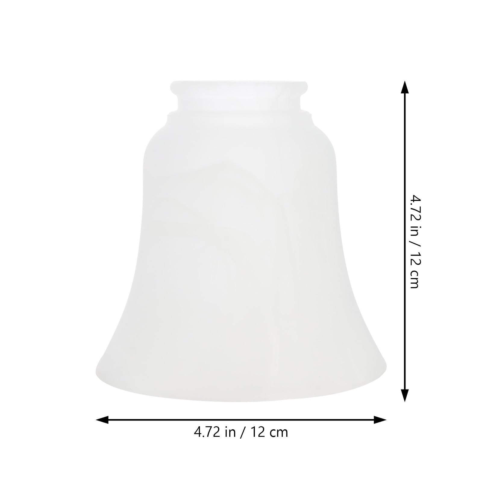 Pantalla de Lámpara de Vidrio Blanco E27 para Lámpara de Techo, Diseño Creativo y Estructura Resistente, Pack de 2 Piezas Adecuado para Hotel o Almacén