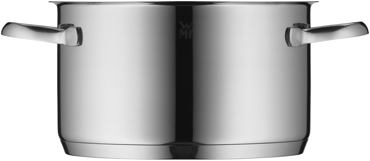 WMF Aparto duży garnek 20 cm, ze szklaną pokrywką, garnek do mięsa, nadaje się do płyt indukcyjnych, 3,3 l, stal nierdzewna Cromargan, polerowany, niepowlekany