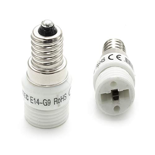 Planetitaly Adattatore riduttore portalampada converte lampade led attacco e14 in g9