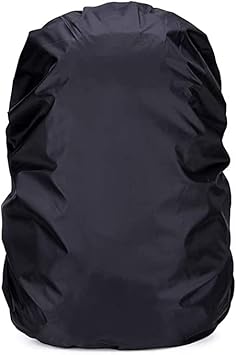 Rubberized 100% Waterproof Bag Cover Rain and Dust Cover for Laptop Bag Casual Backpack (Black)