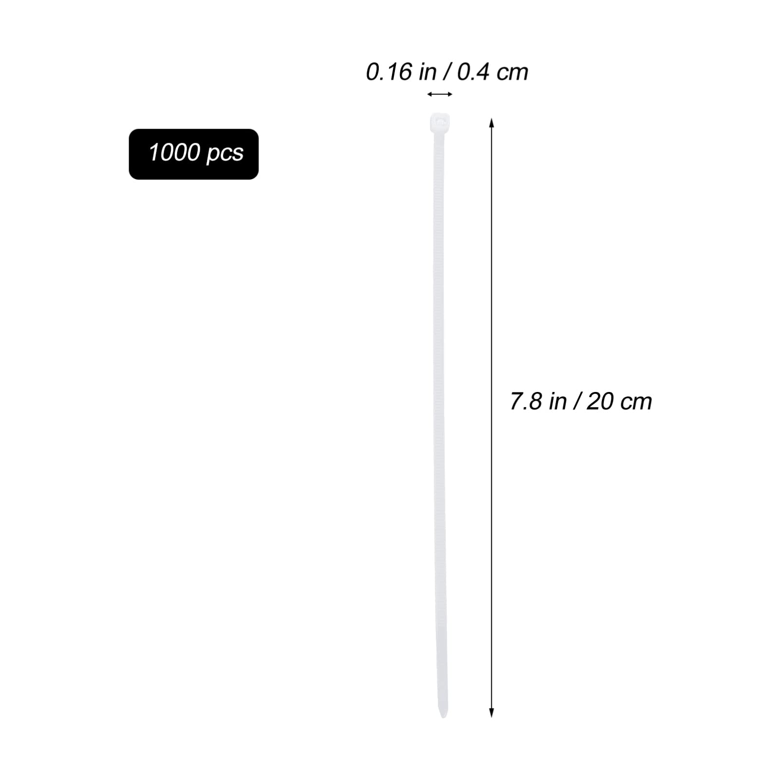 DOITOOL 1000pezzi Fascette Stringicavo in Nylon Da Resistente e Flessibile Per Uso Interno Ed Esterno Gestione Cavi e Fissaggio Oggetti