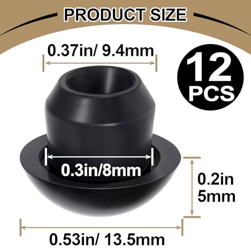Image of 12pcs Hydraulic Jack Oil Filler Plug, Conical Floor Jack Plug, Universal Bottle Jack Accessories, Rubber Jack Filler Bung for Oil Reservoir Filler Hole