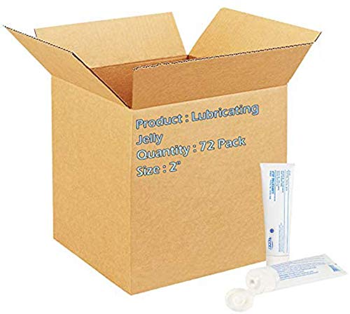 Lubricating Jelly. Case of 72 Medical Lubricants. Lubricant Jelly in 2 oz. Tubes for Medical procedures. Latex-Free. Sterile, Clear, Water Soluble, Non-staining.
