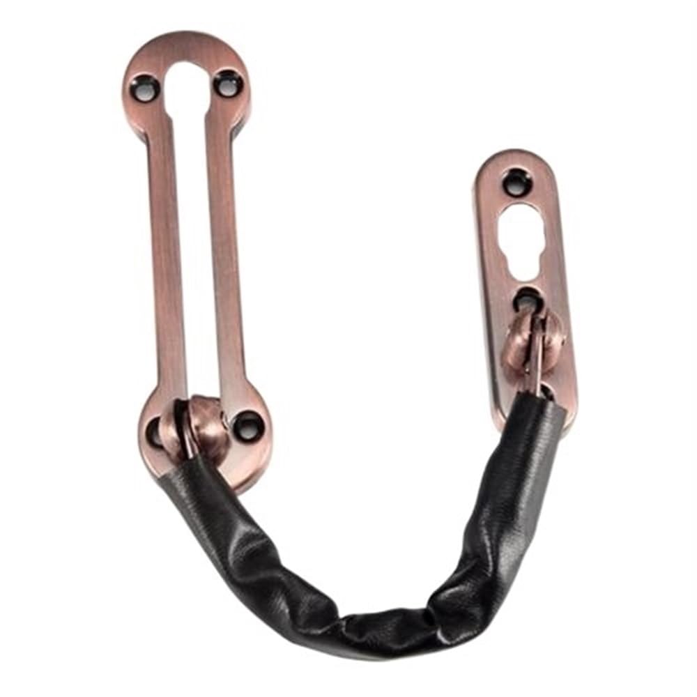 Lkfjnhepf Red Bronze Door Chain 20Cm 5 Colors Door Lock Chain Electroplating Anti-Theft Stainless Steel Anti-Rust Thicken Bolt Safety Hardware(Red Bronze)