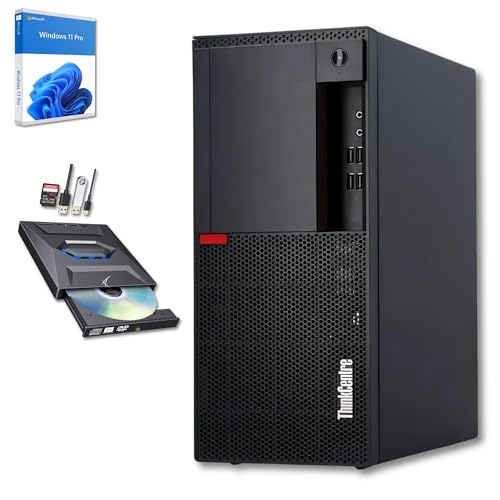 Lenovo - Schneller PC mit Intel Core i7 6700 - Desktop Computer + Silent Rechner für Büro & Home Office mit 4 GHZ - 32 GB - 1000 GB SSD - USB3.0 - WLAN - inkl Windows 11 Pro und Office 2016