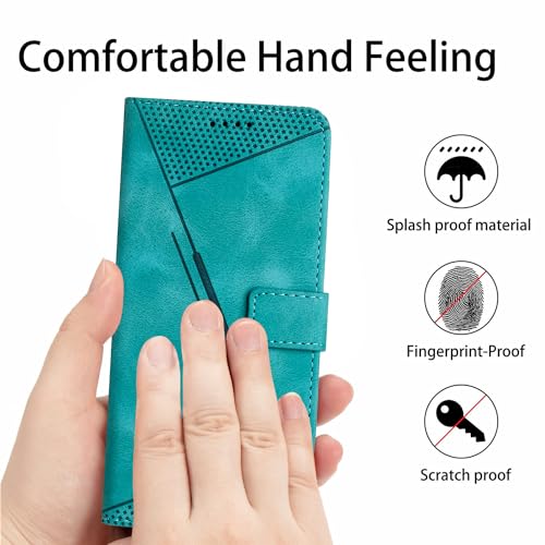 Étui portefeuille Google Pixel 8A en cuir vert résistant aux chocs avec cordon - 5