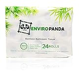 EnviroPanda Unbleached Bamboo Toilet Paper Rolls | 3 Ply Soft All Natural Sustainable Tree Free...