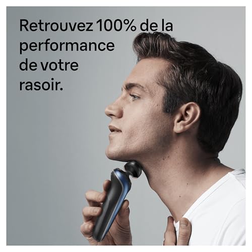Braun Tête De Rasoir Electrique A Barbe Homme Series 5 53B ORIGINALE Noire, Remplacement De La Grille Pour Un Rasage De Près Performant, Pièce De Rechange OFFICIEL