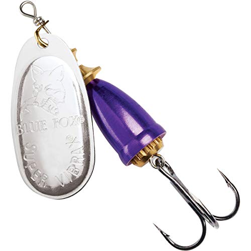 Blue Fox Classic Vibrax 06 Plated 5/8 (Silver/Purple, Size- 3.75) #TOP26