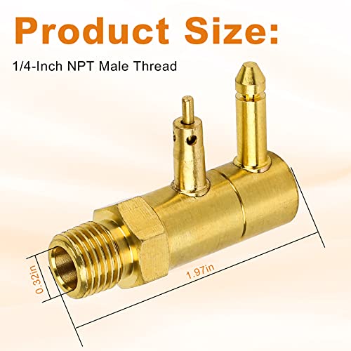 Brass Quick Connect Tank Fitting, 1/4 Inch NPT Male Thread for Boat Gas