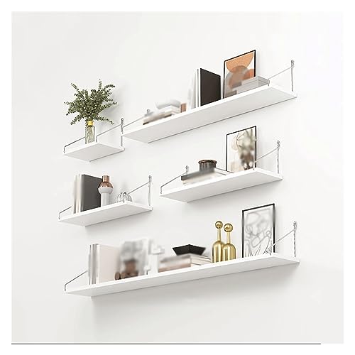 Repisas Para Baño Estantes montados en la pared de 5 piezas, particiones decorativas de pared, estanterías sin agujeros en la pared, estantes de almacenamiento, estantes de almacenamiento de pared Est