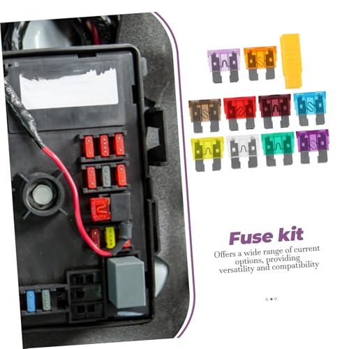 Kit de 50 fusibles automotrices mini para auto, RV y motorhome, materiales de policarbonato y zinc miniatura 3