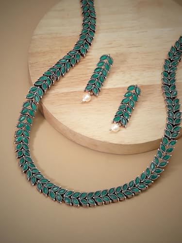 Image of Rubans Oxidised Necklace Set Jewellery Gift for Women & Girls