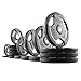 XMark Premium Quality Rubber Coated Tri-grip Olympic Plate Weights - 355 lb Set