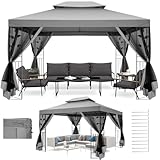 COBIZI Gazebo 10x13 Heavy Duty Gazebos with Improved Nettings Outdoor Gazebo...
