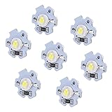 Garosa 25-teilige LED-Lampenperlen 5-V-LED-Chips 200LM 1 W Hochleistungs-SMD-LED-Lampenchip-Glühbirne für Den Austausch von Foodlight- / Spotlight-Lampen Im Heimstudio(Reinweiß 6000-6500K)