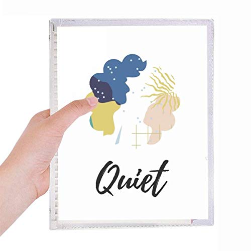 Carnet de notes en spirale rechargeable bleu et blanc à motif plantes