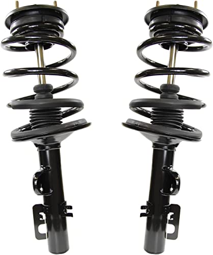 Image of Detroit Axle - AWD Front 6pc Struts Kit for 05-07 Ford Five Hundred Mercury Montego, 2 Struts & Coil Spring 2 Sway Bar Links 2 Outer Tie Rods 2005 2006 2007 Replacement Suspension