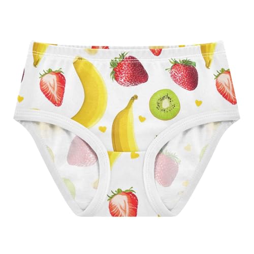 Wusikd Banana Strawberry Girls' Underwear Cotton Girls Briefs Soft Toddler Underwear 2T