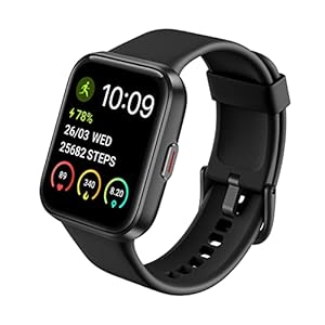 Padmate C21 Smart Watch(Answer/Make Calls/Email) for Men Women, Alexa Built-in, 60+ Sport Modes, Waterproof 1.69′ Touch Screen Fitness Tracker, Sleep Heart Rate Monitor for Android & iPhone Smartwatch