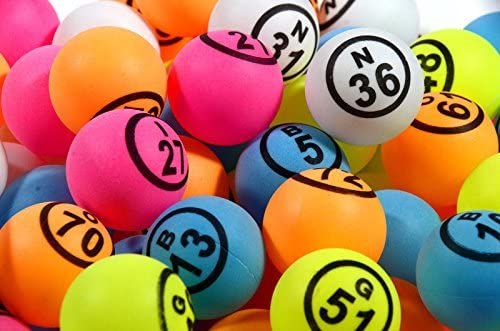 Regal Bingo - Bingo Balls - Professional Bingo Calling Balls - 38 mm (1.5 in) - Multi-Colored - 75 Count - for Large Group Games, Family Games & Bingo Halls - Not Intended for Use in Bingo Machines