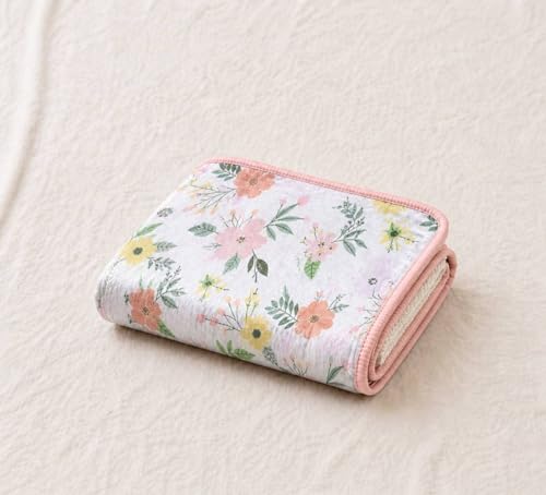 Image of THE LITTLE LOOKERS Soft Blanket for Babies | Ultra Soft, Breathable & Skin-Friendly | Safe & Chemical-Free | All-Season Use | Lightweight AC Blanket for 0-1 Years (Pink Forest)