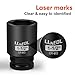 LLNEDL 3/4 Inch Drive Socket Set, 12Pcs Impact Deep/Jumbo Sockets, Standard SAE 3/4