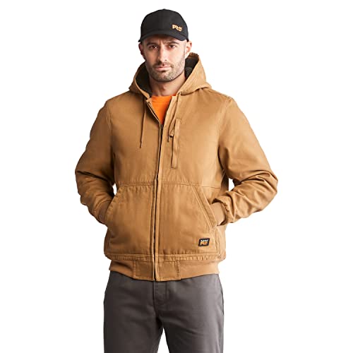 Timberland Pro Men's Gritman Lined Canvas Hooded Jacket Outdoors Equipment, Dark Wheat, Xl #TOP25