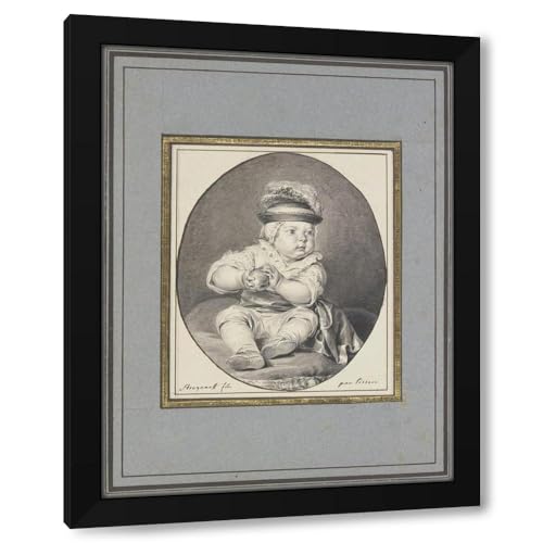 François Eisen 15x18 Black Modern Framed Art Print Titled: Child