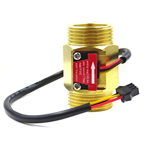 Caudalímetro de flujo de agua industrial DN25 con cuerpo de latón y sensor Hall de 1 pulgada