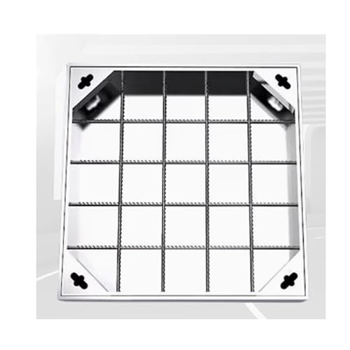 Copertura e telaio in acciaio inox, coperchio quadrato resistente per vialetti, vialetti, cortili e giardini