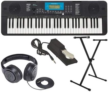 Medeli M211K Keyboard With Headphones, Stand, Bench, and Sustain Pedal