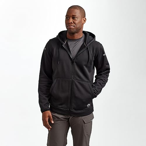 TRUEWERK Men's Work Hoodie - M2 Grid Zip Up Midweight, Moisture-Wicking, Thermo Regulating Workwear with 4-Way Stretch2